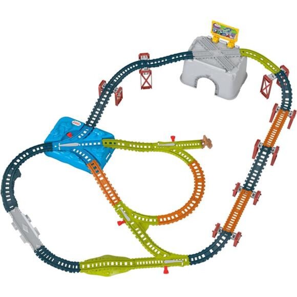 ​Thomas & Friends Toy Train Tracks Set, Connect & Build Bucket, 34-Piece - Picture 1 of 7